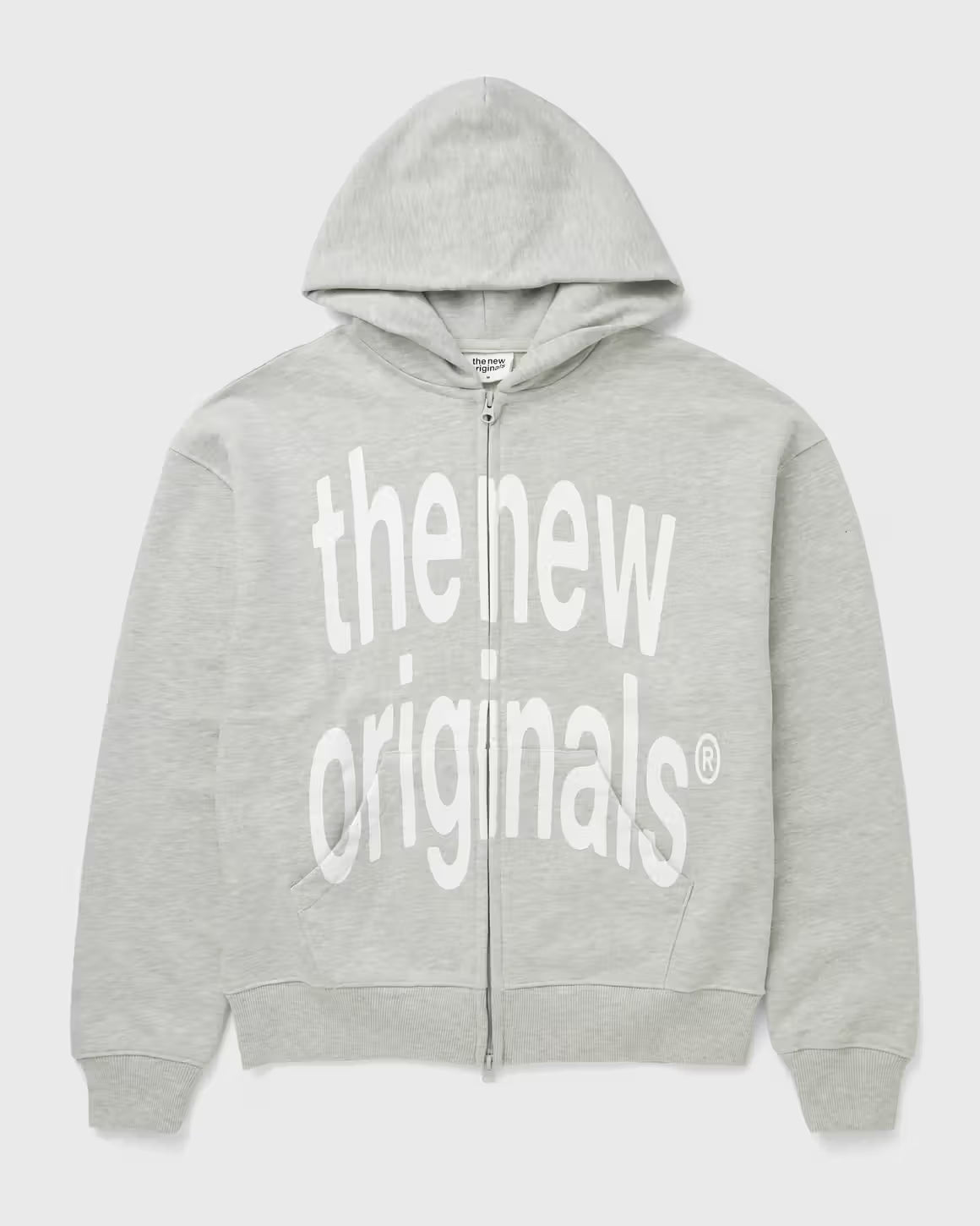 The new originals Big logo zip up hoodie | Light Grey Melange