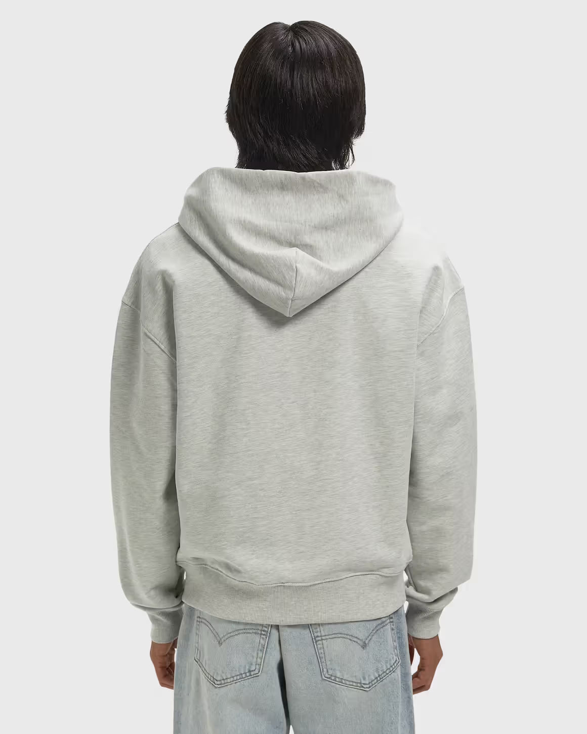 The new originals Big logo zip up hoodie | Light Grey Melange