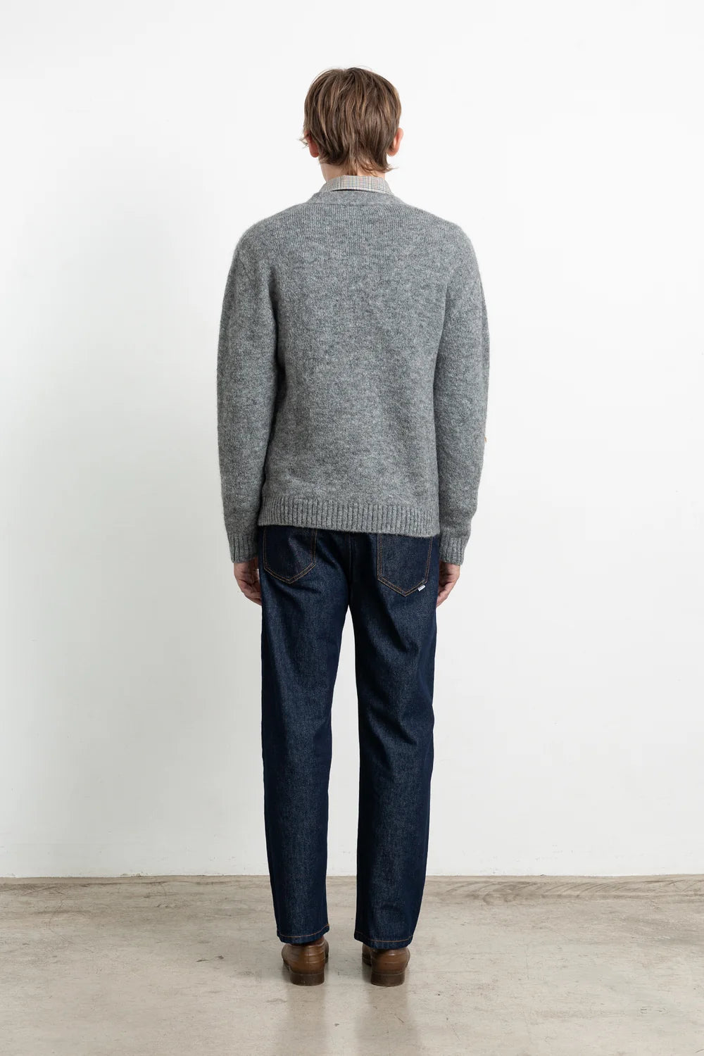 EDMMOND DUCK CARDIGAN PLAIN GREY