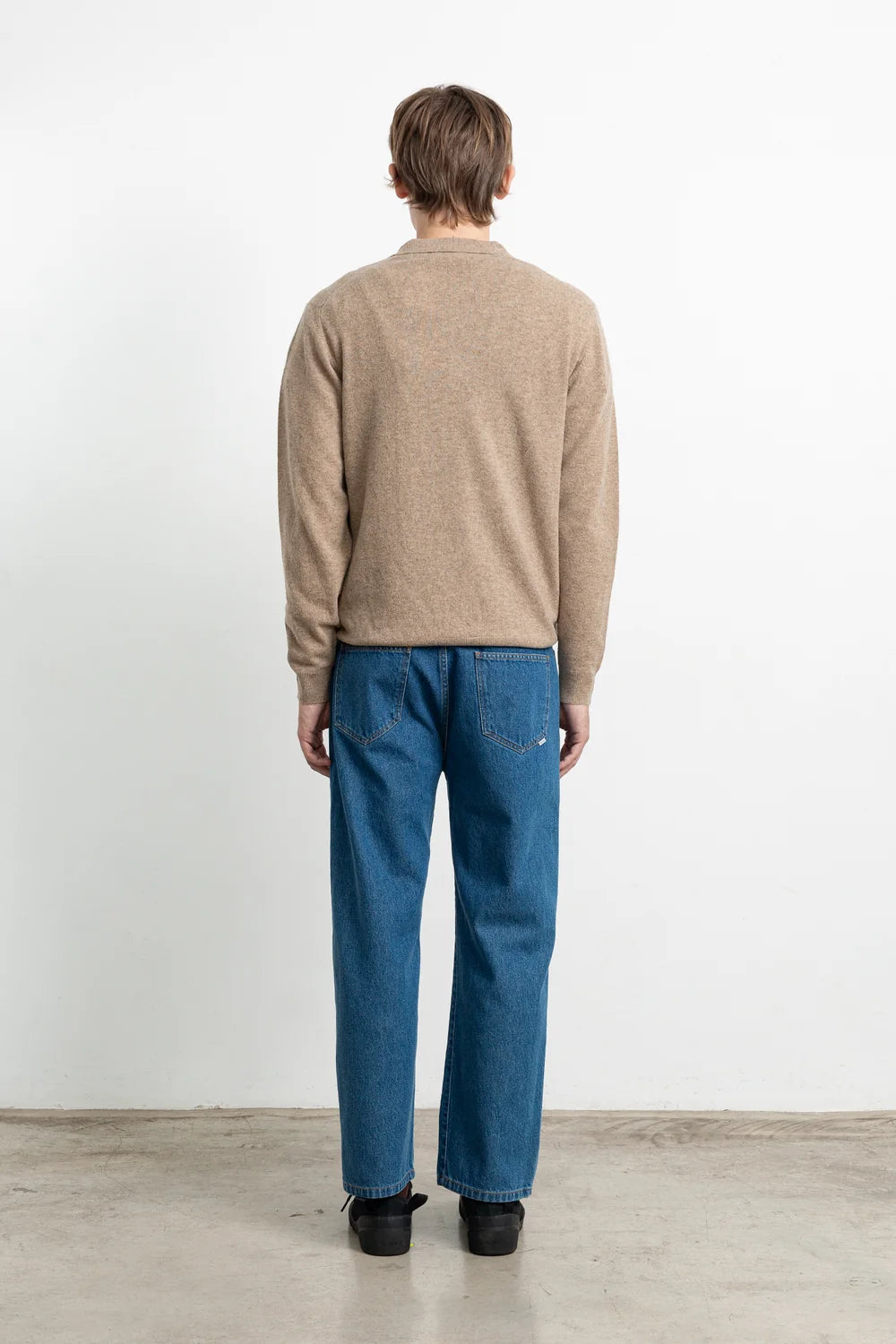 EDMMOND WOOL POLO PLAIN TAN