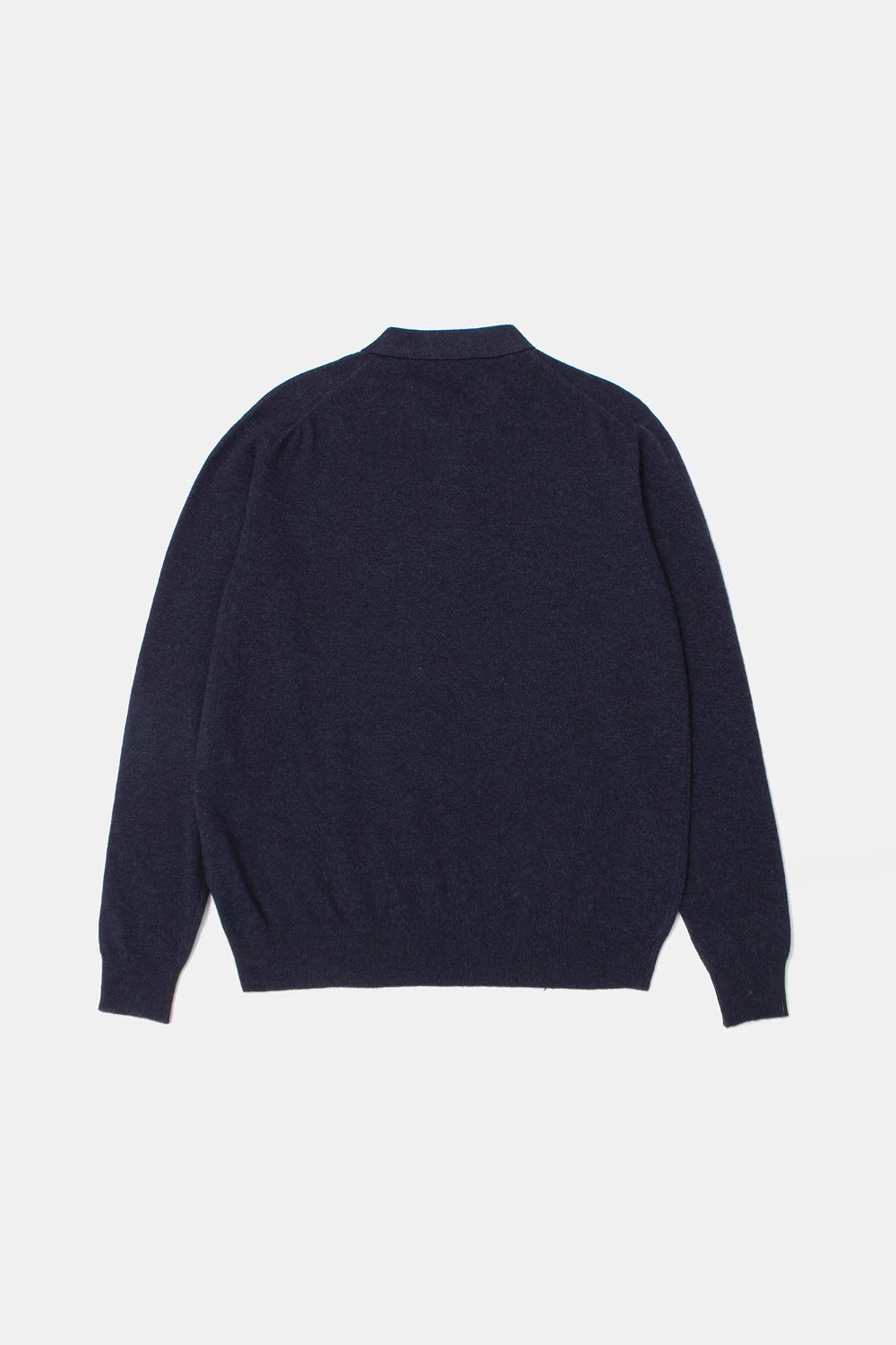 EDMMOND WOOL POLO PLAIN NAVY
