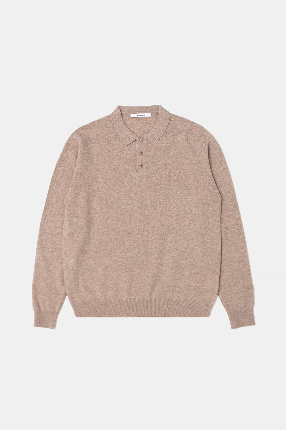 EDMMOND WOOL POLO PLAIN TAN
