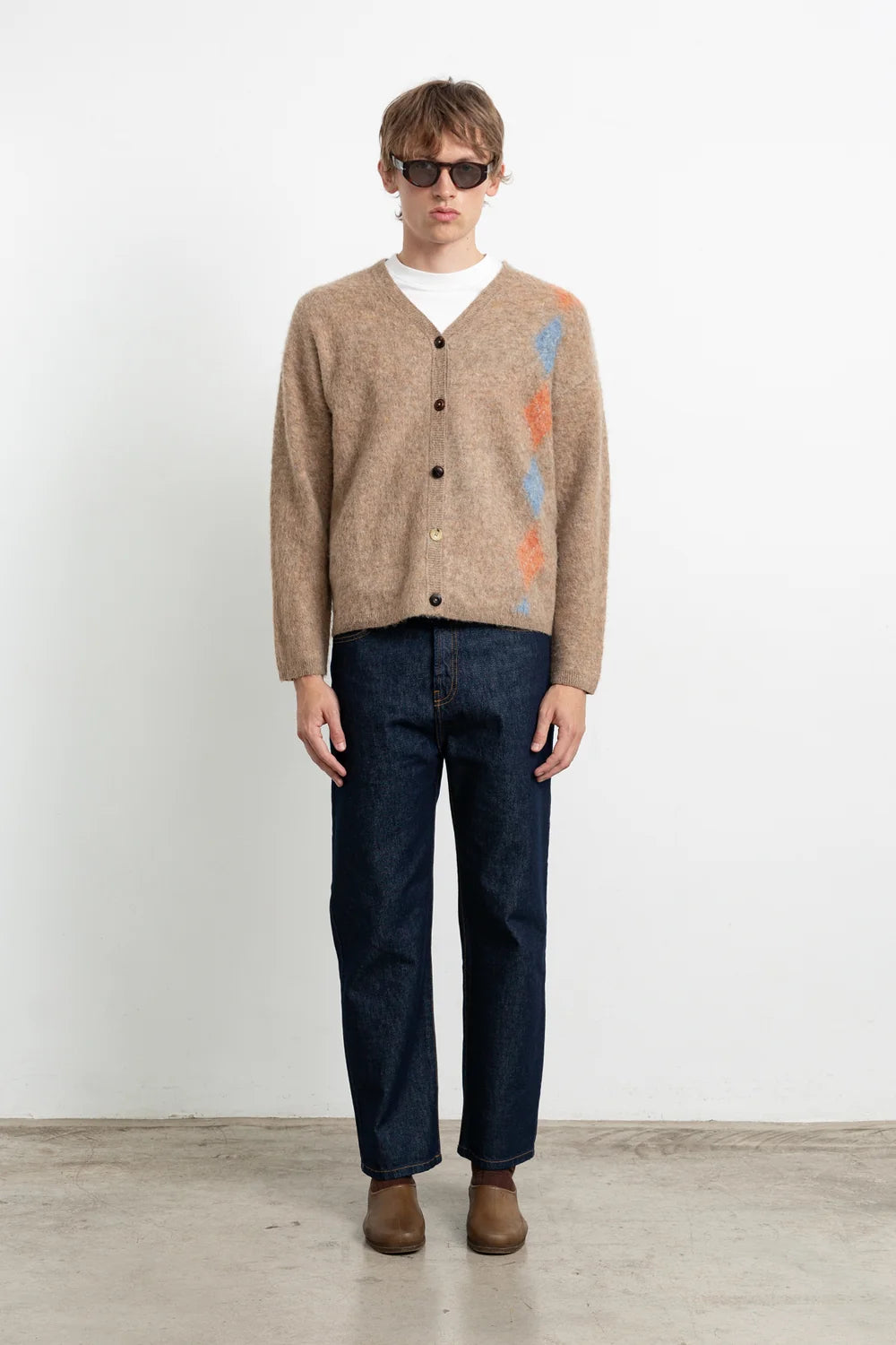 EDMMOND ROMBÉ CARDIGAN PLAIN BROWN
