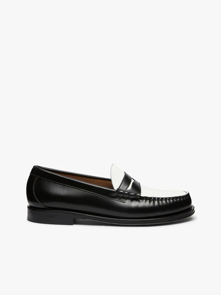 G.h. Bass Penny Weejuns Larson Penny Pelle bianca e nera