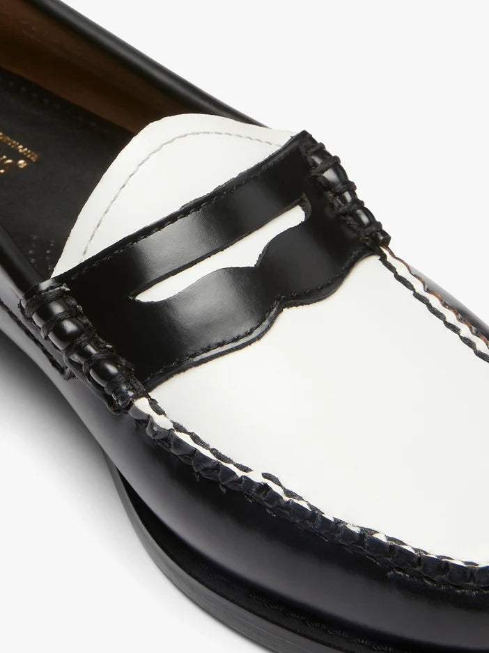 G.h. Bass Penny Weejuns Penny Pelle bianca e nera (Donna)