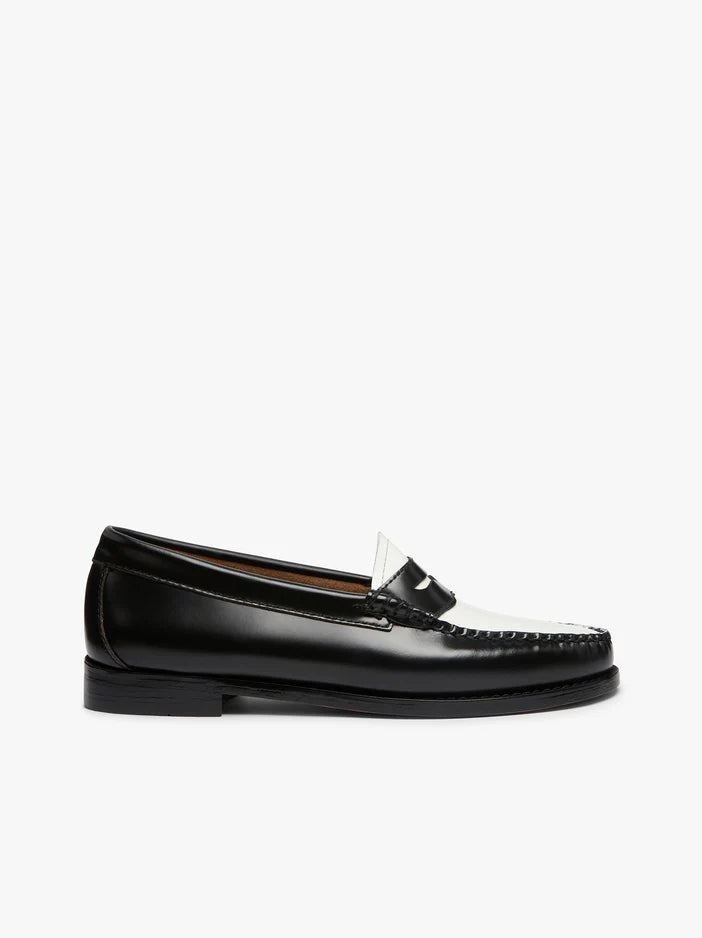 G.h. Bass Penny Weejuns Penny Pelle bianca e nera (Donna)