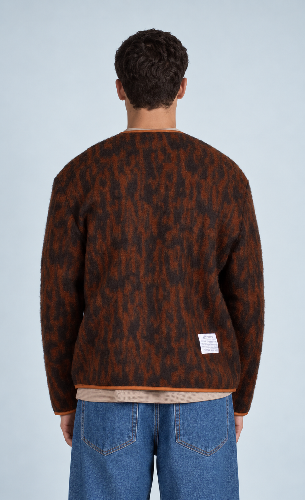 Wooden Cameron zip maculato