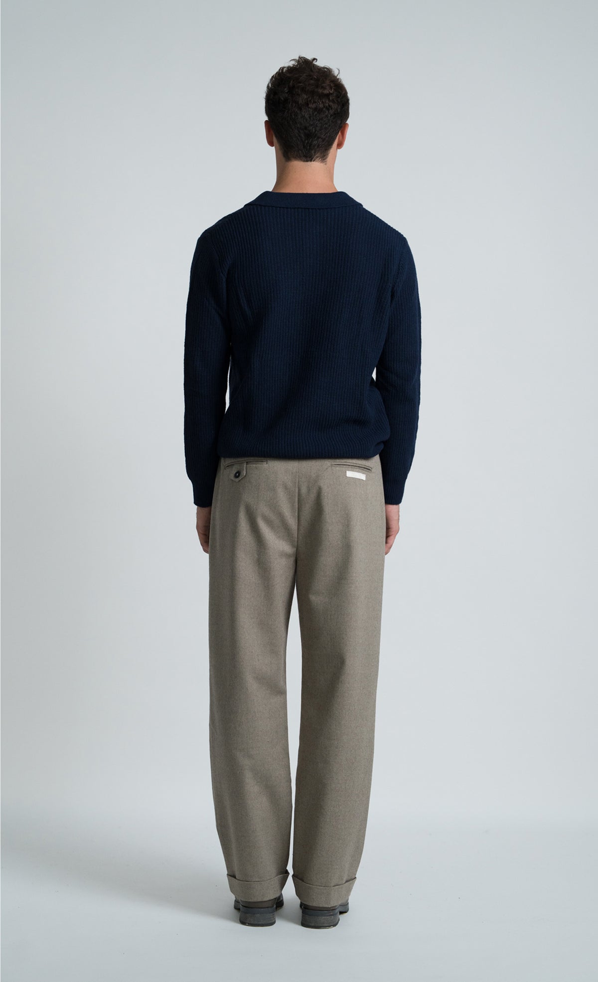 Wooden Polo in Lana Mark – Blu