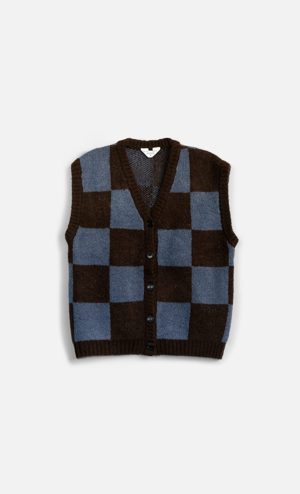 Wooden Gilet Kent – Quadri Marrone