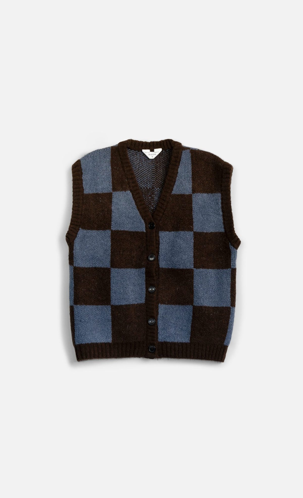 Wooden Gilet Kent – Quadri Marrone