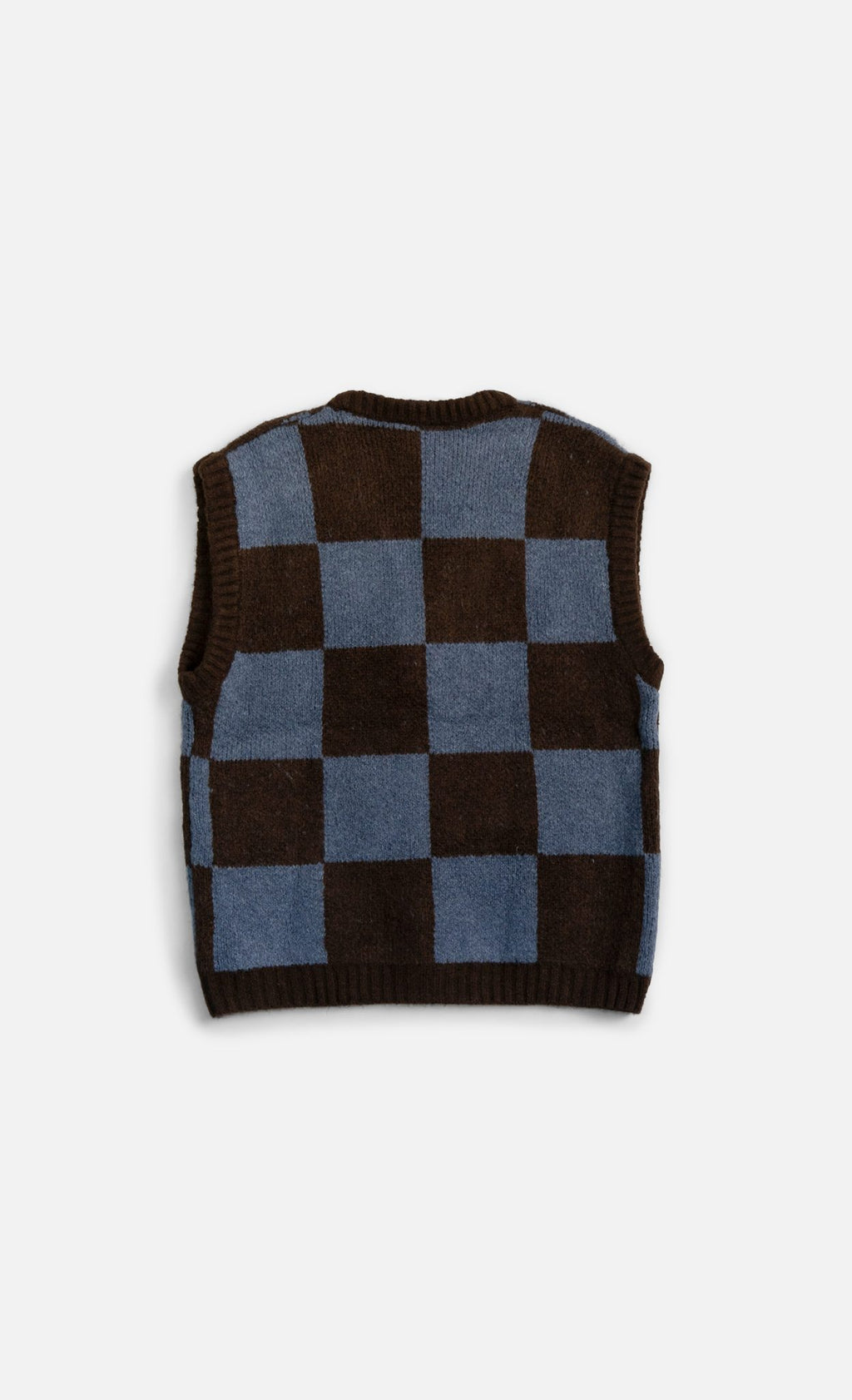 Wooden Gilet Kent – Quadri Marrone