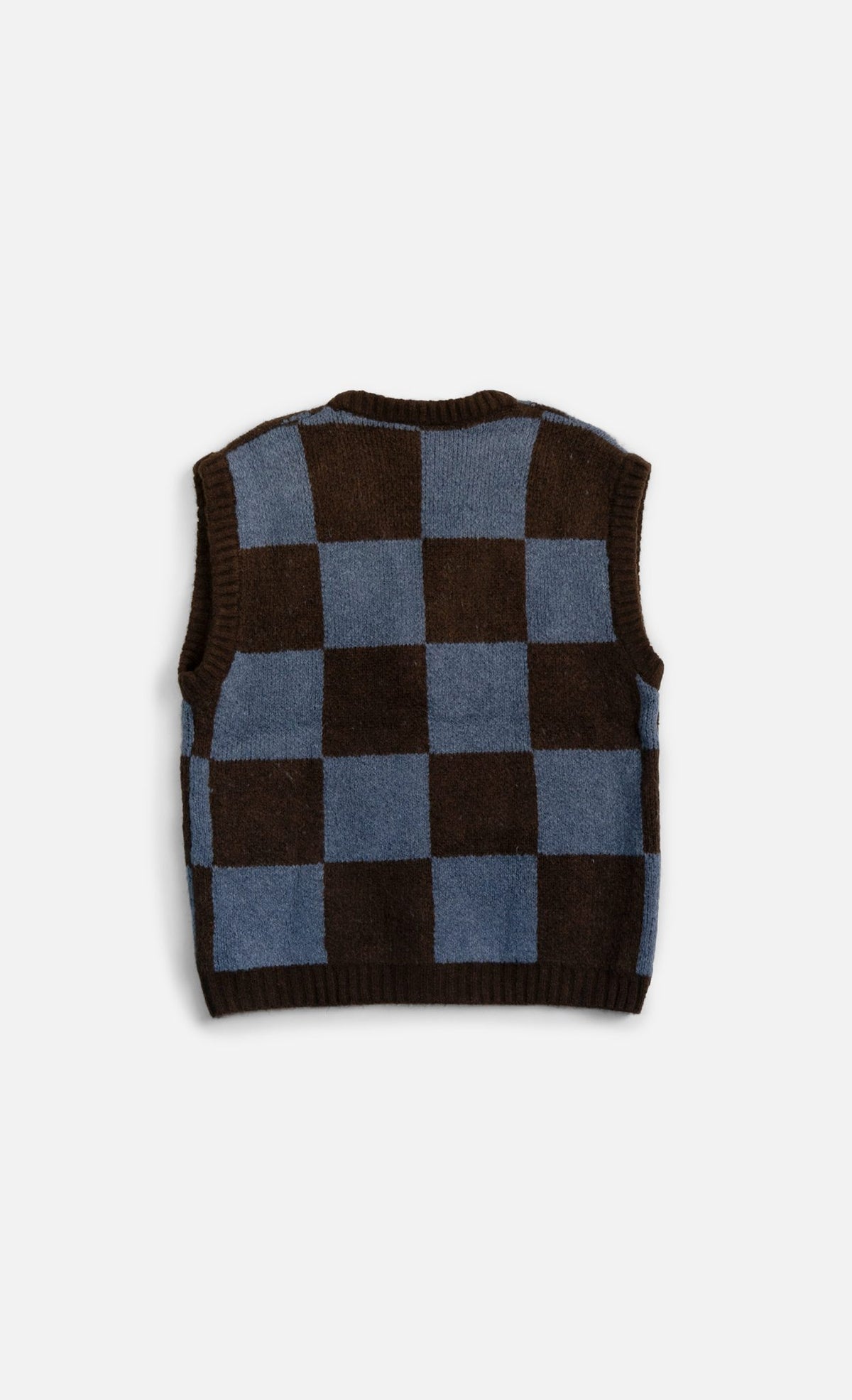 Wooden Gilet Kent – Quadri Marrone
