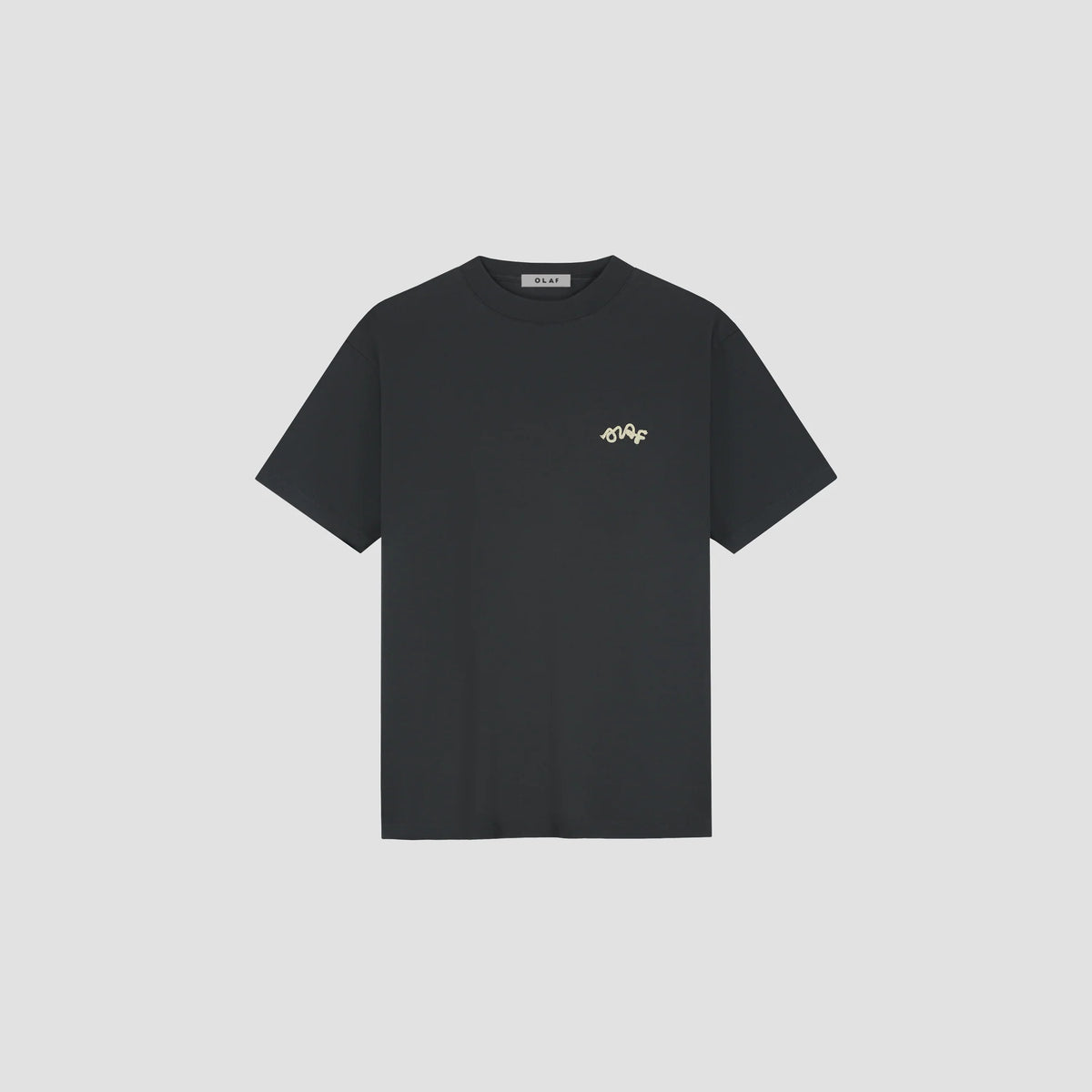 OLAF HUSSEIN LASSO SIGNATURE TEE - CHARCOAL