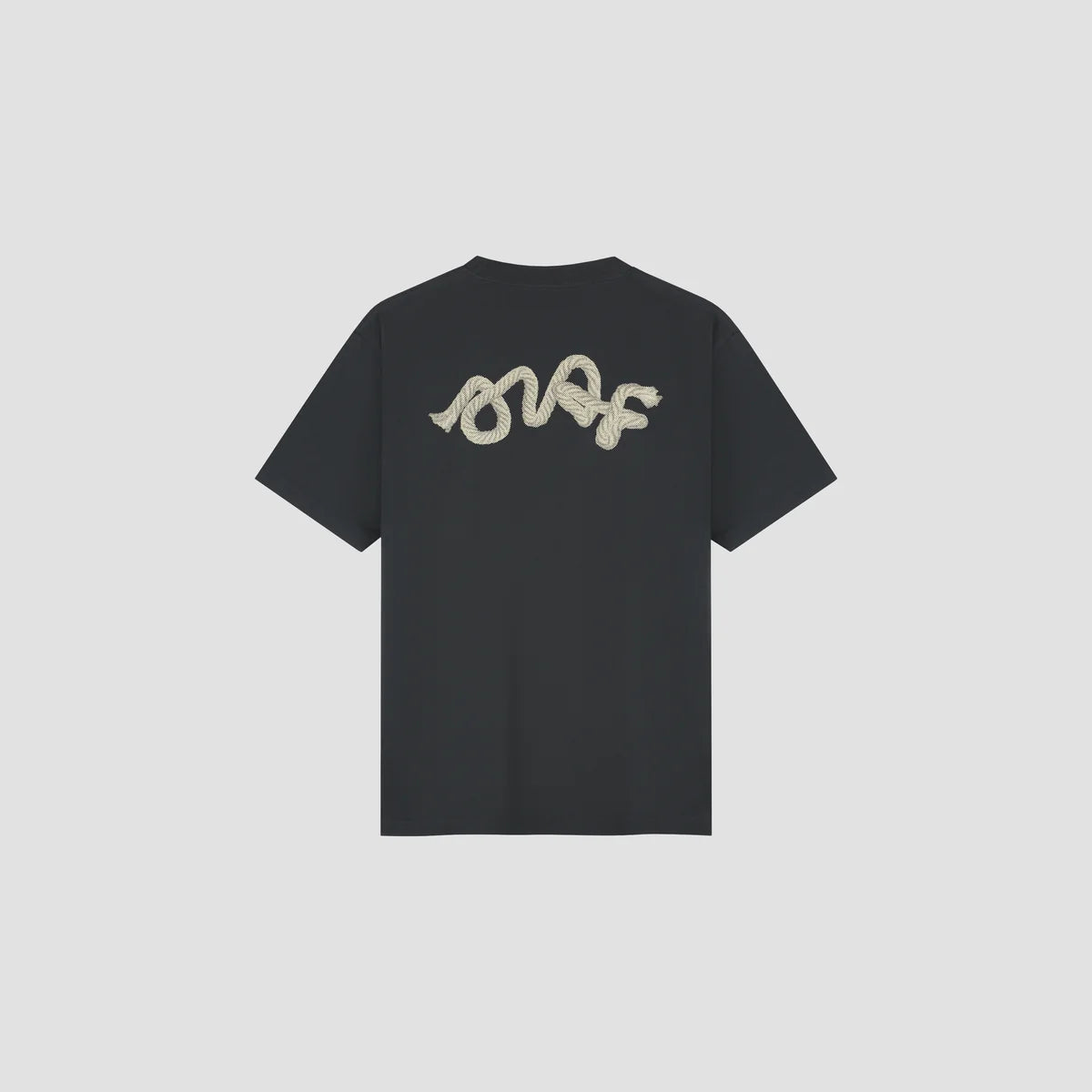 OLAF HUSSEIN LASSO SIGNATURE TEE - CHARCOAL