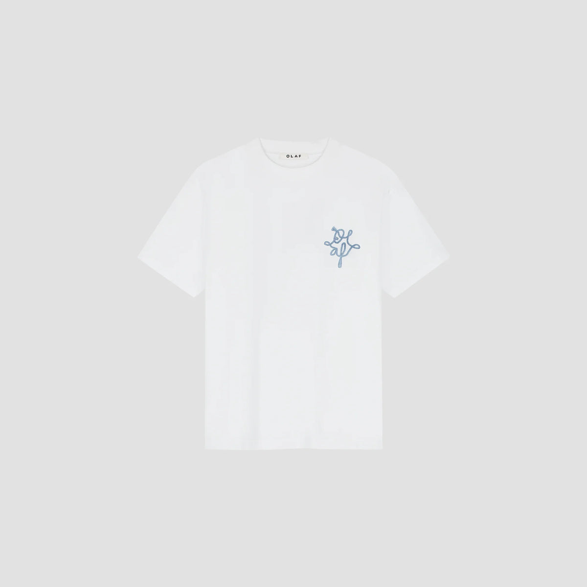 OLAF HUSSEIN LASSO MONOGRAM TEE - OPTICAL WHITE