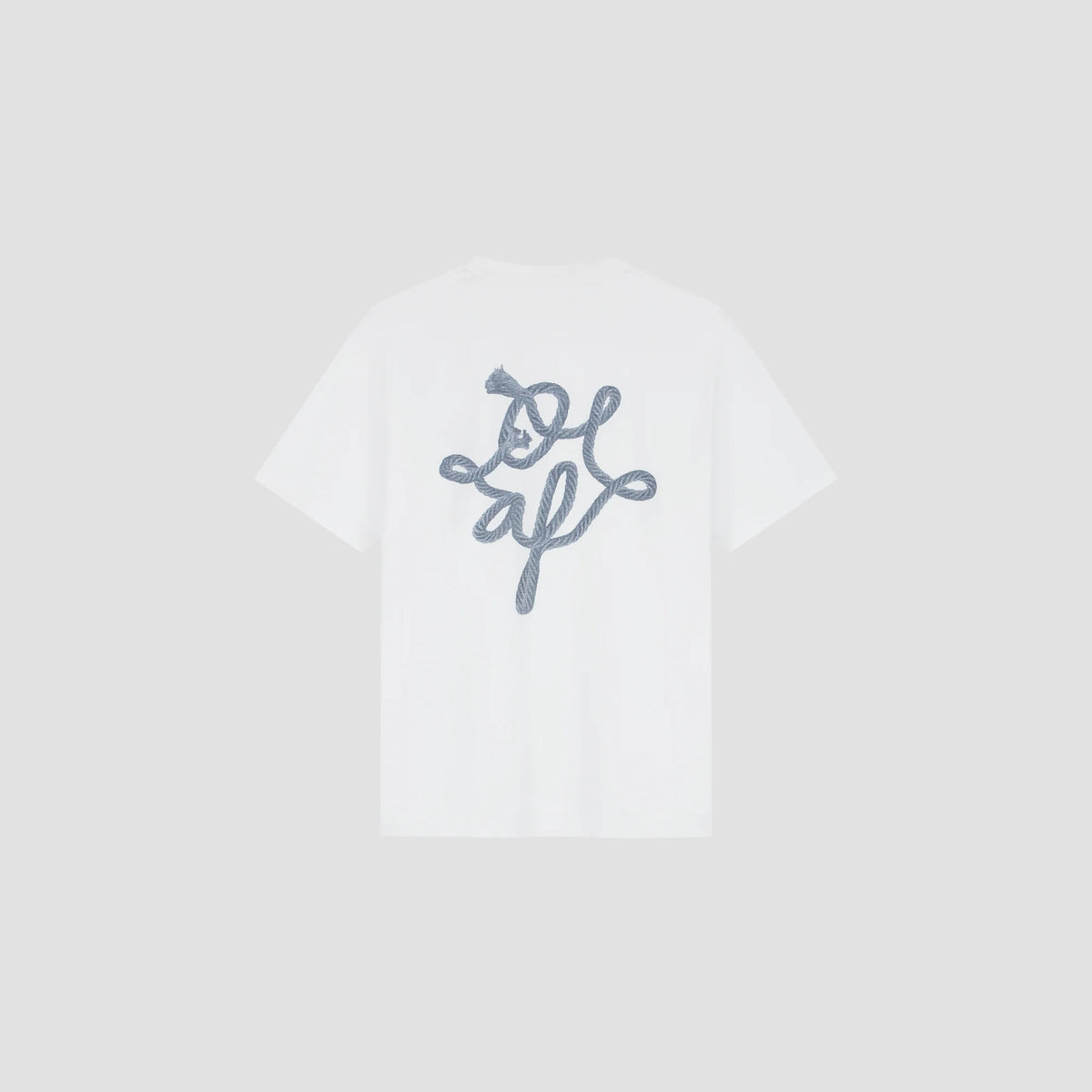 OLAF HUSSEIN LASSO MONOGRAM TEE - OPTICAL WHITE