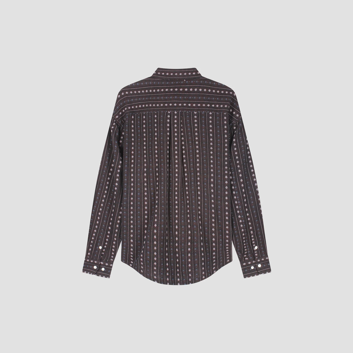 OLAF HUSSEIN HCOWBOY BOXY SHIRT - CHOCOLATE-PLUM