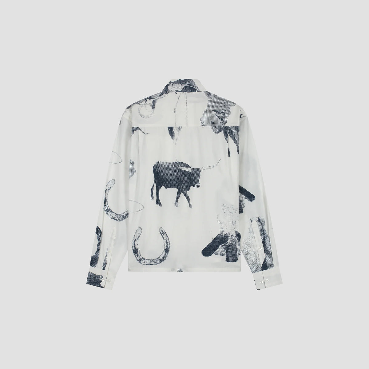 COWBOY AOP BOXY TEE WHITE/NAVY