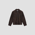 OLAF HUSSEIN SUEDE JACKET - CHOCOLATE PLUM