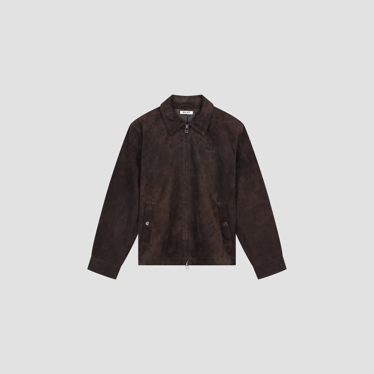 OLAF HUSSEIN SUEDE JACKET - CHOCOLATE PLUM