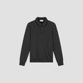 OLAF HUSSEIN SIGNATURE OVERSIZED POLO - BLACK