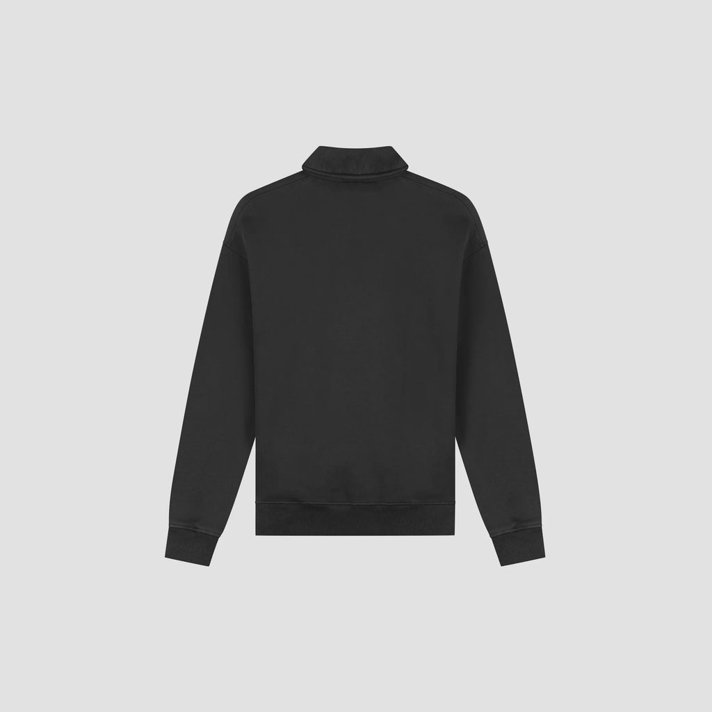 OLAF HUSSEIN SIGNATURE OVERSIZED POLO - BLACK