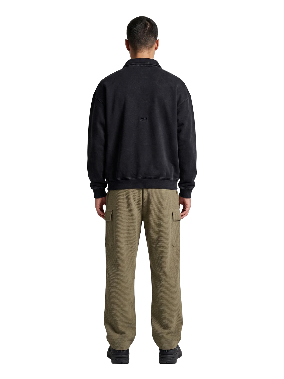 HALO BOXY POLO SWEAT BLACK