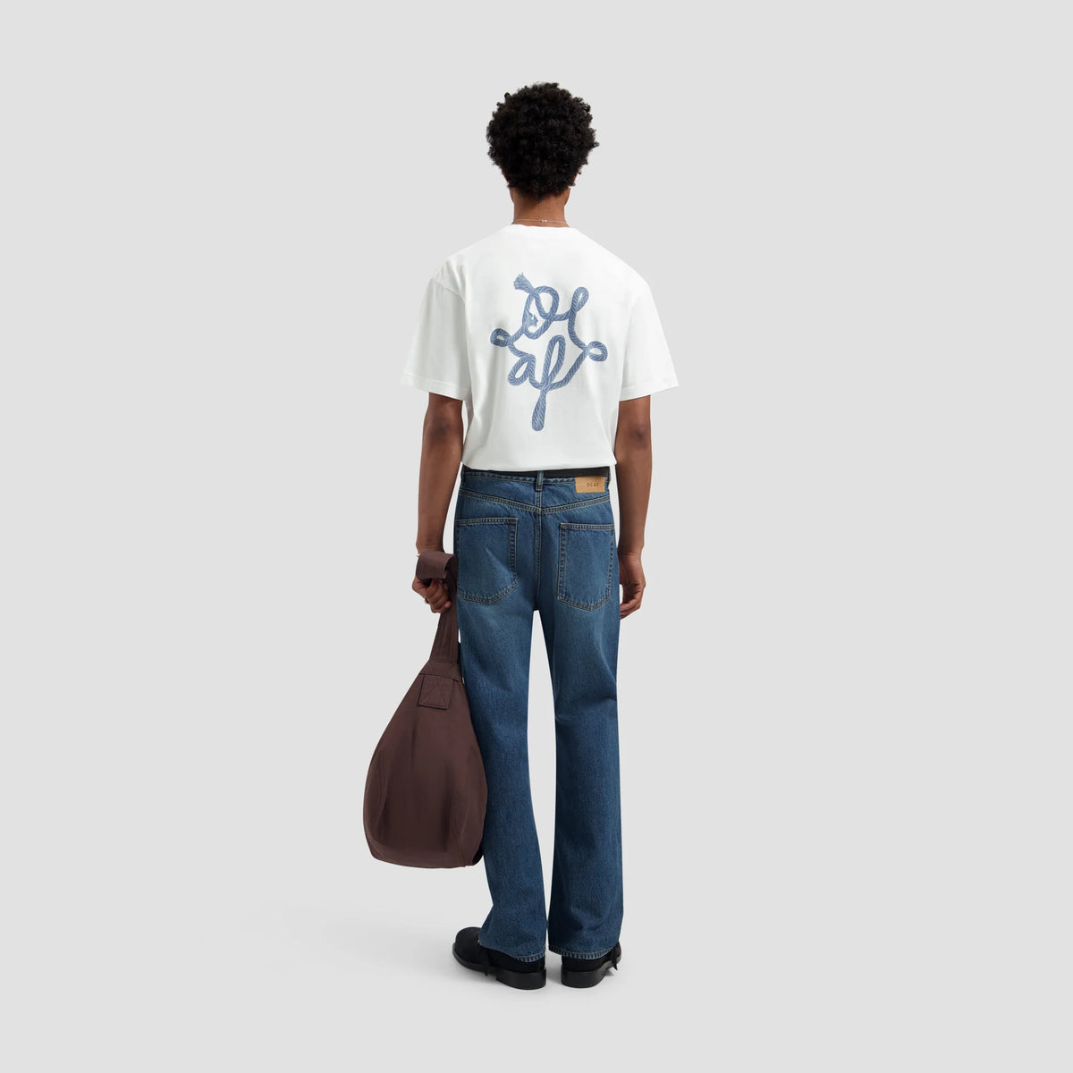 OLAF HUSSEIN LASSO MONOGRAM TEE - OPTICAL WHITE
