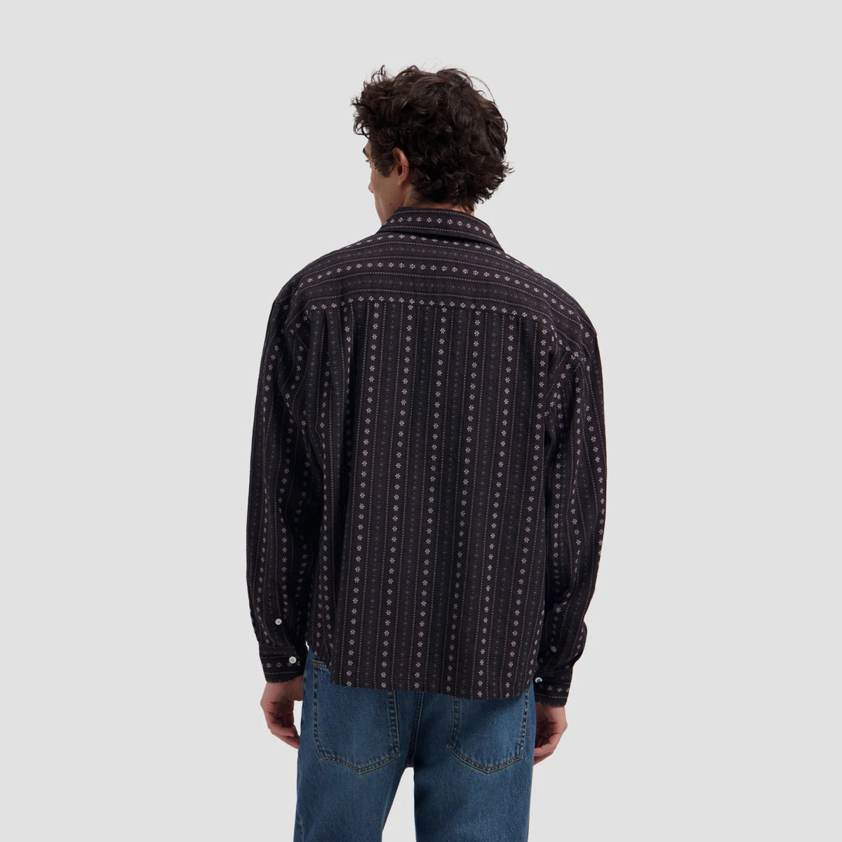 OLAF HUSSEIN HCOWBOY BOXY SHIRT - CHOCOLATE-PLUM