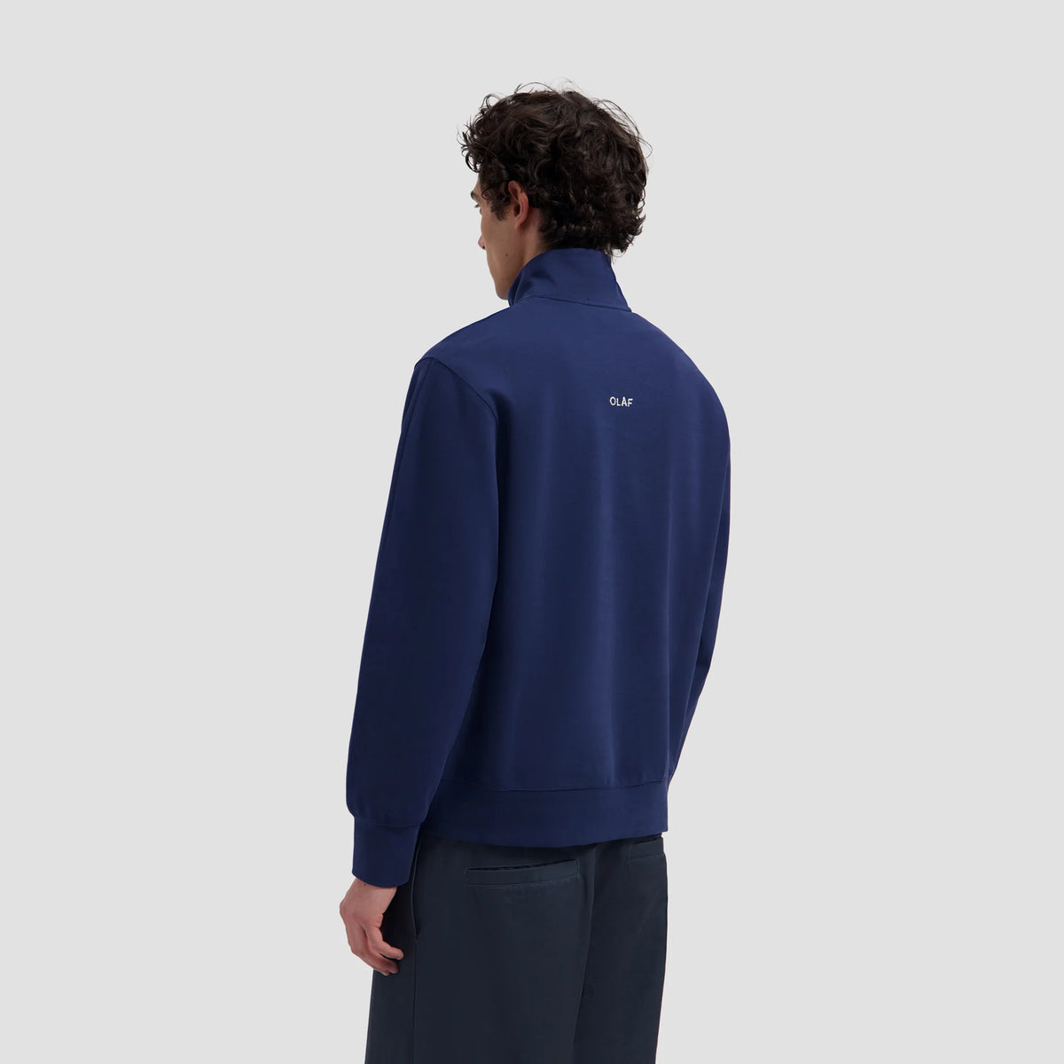 OLAF HUSSEIN ESSENTIAL HALF ZIP SWEAT - NAVAL ACADEMY