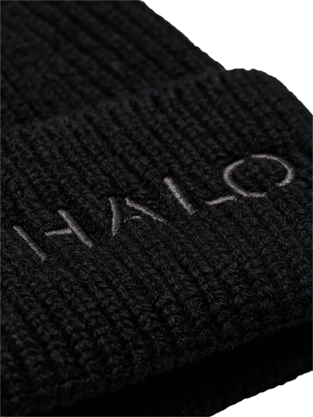 HALO WOOL RIB BEANIE BLACK