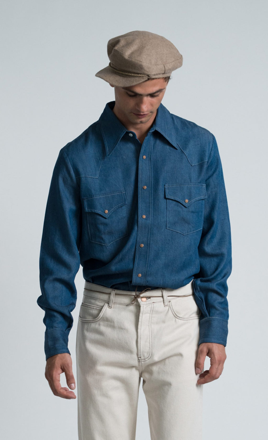 Wooden Camicia Rodeo – Blue Denim Wash