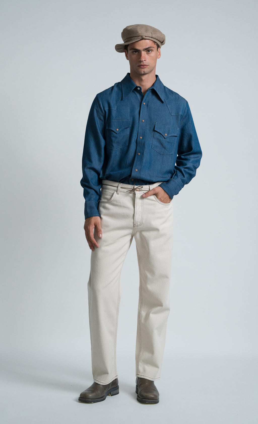 Wooden Camicia Rodeo – Blue Denim Wash