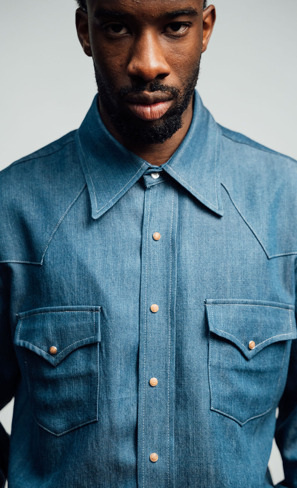 Wooden Camicia Rodeo – Blue Denim Wash
