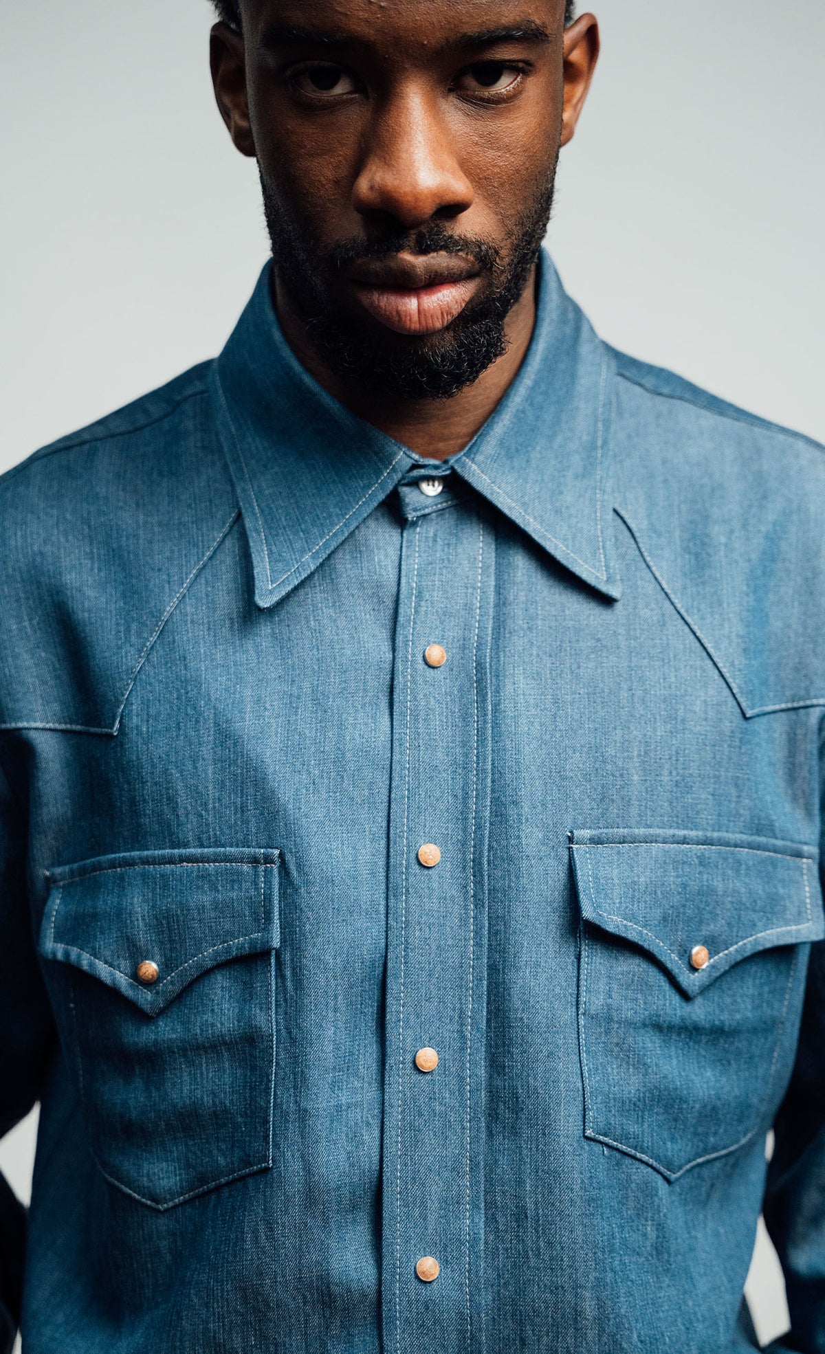 Wooden Camicia Rodeo – Blue Denim Wash
