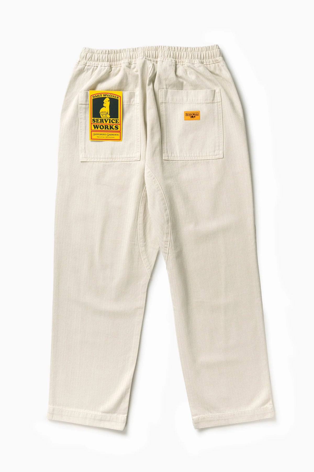 Service Works Pigment Herringbone Chef Pants - Bone