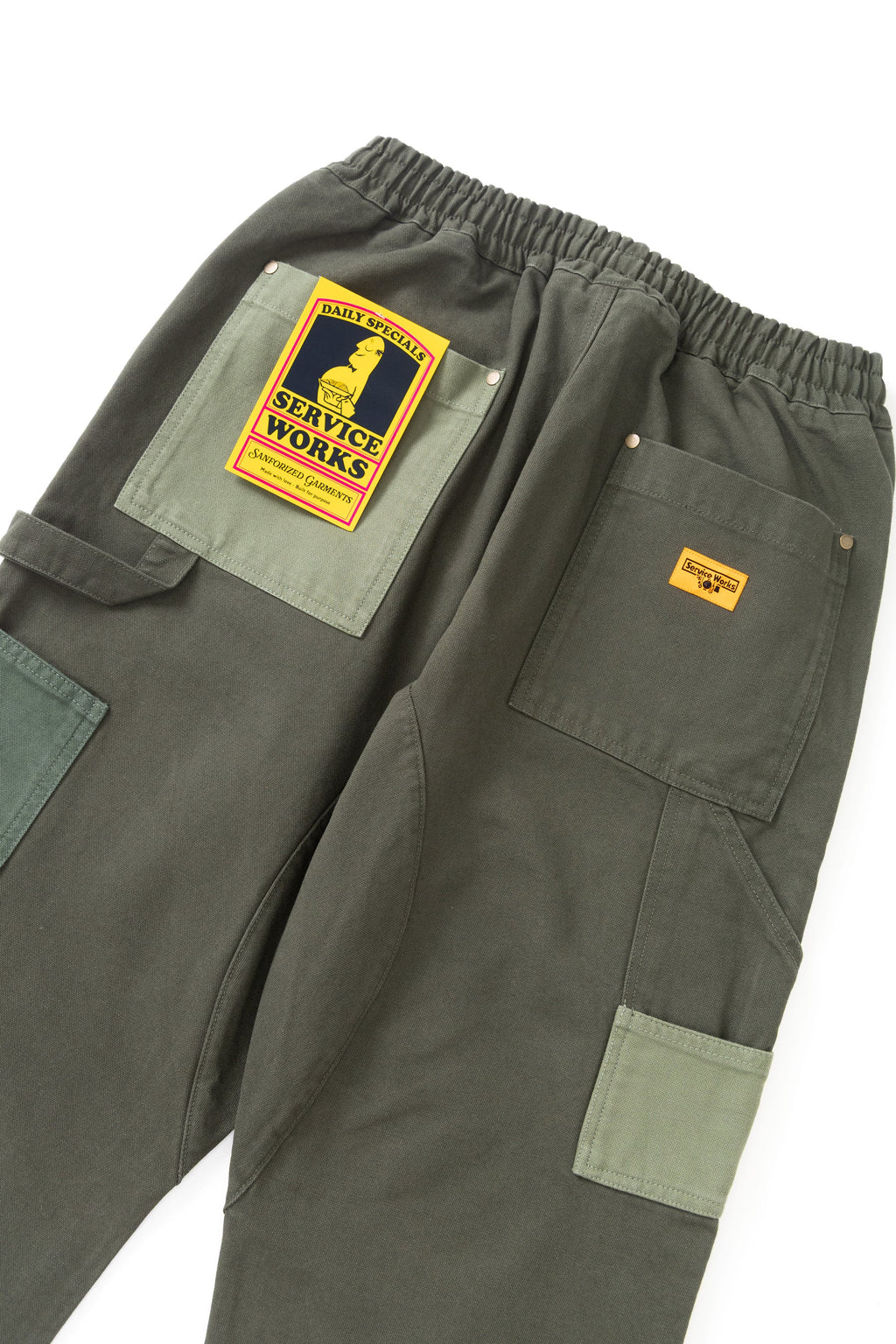 Service Works Patchwork Utility Chef Pants - Green