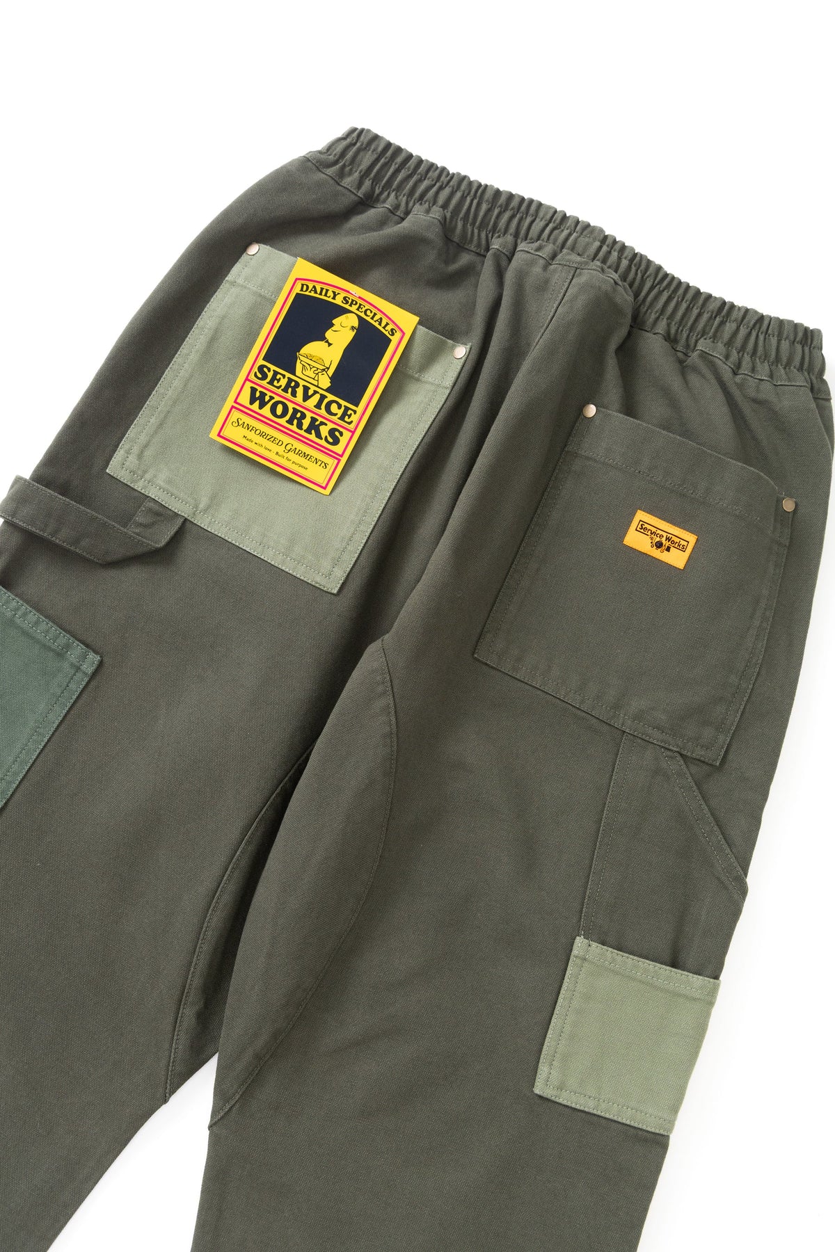 Service Works Patchwork Utility Chef Pants - Green