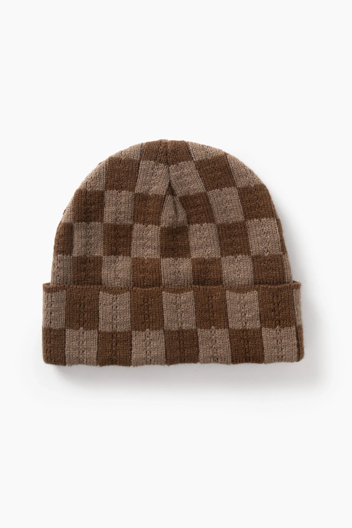 Service Works Chunky Check Beanie - Brown