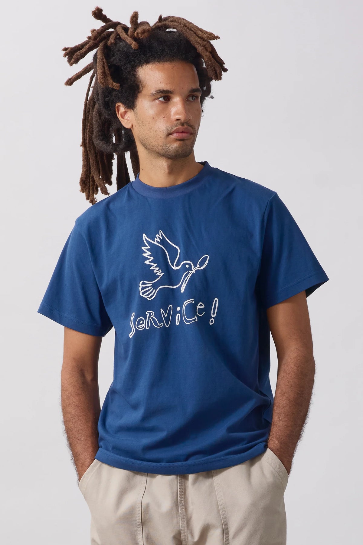 Service Works Dove Tee - Navy