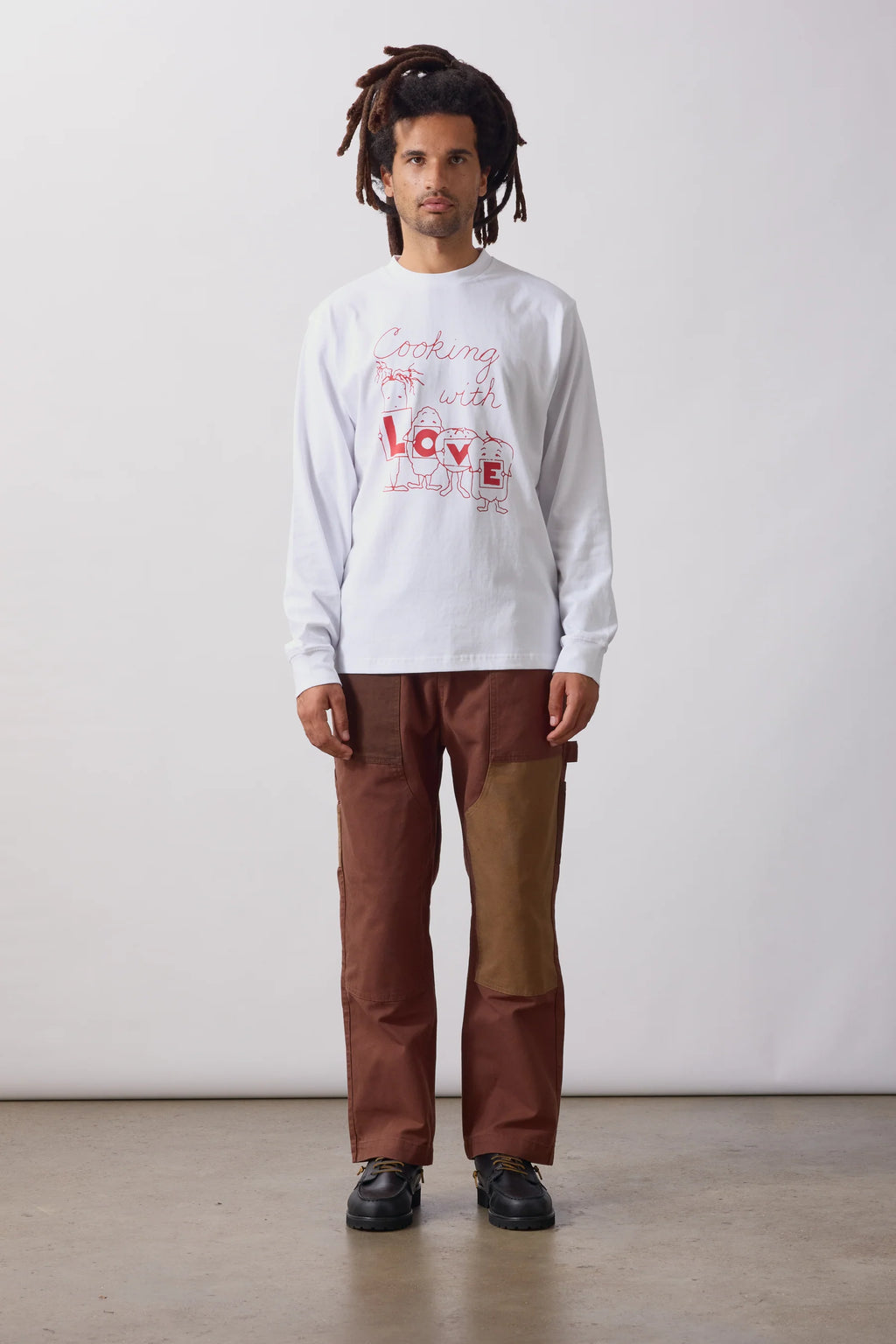 Service Works L O V E Long Sleeve Tee - White