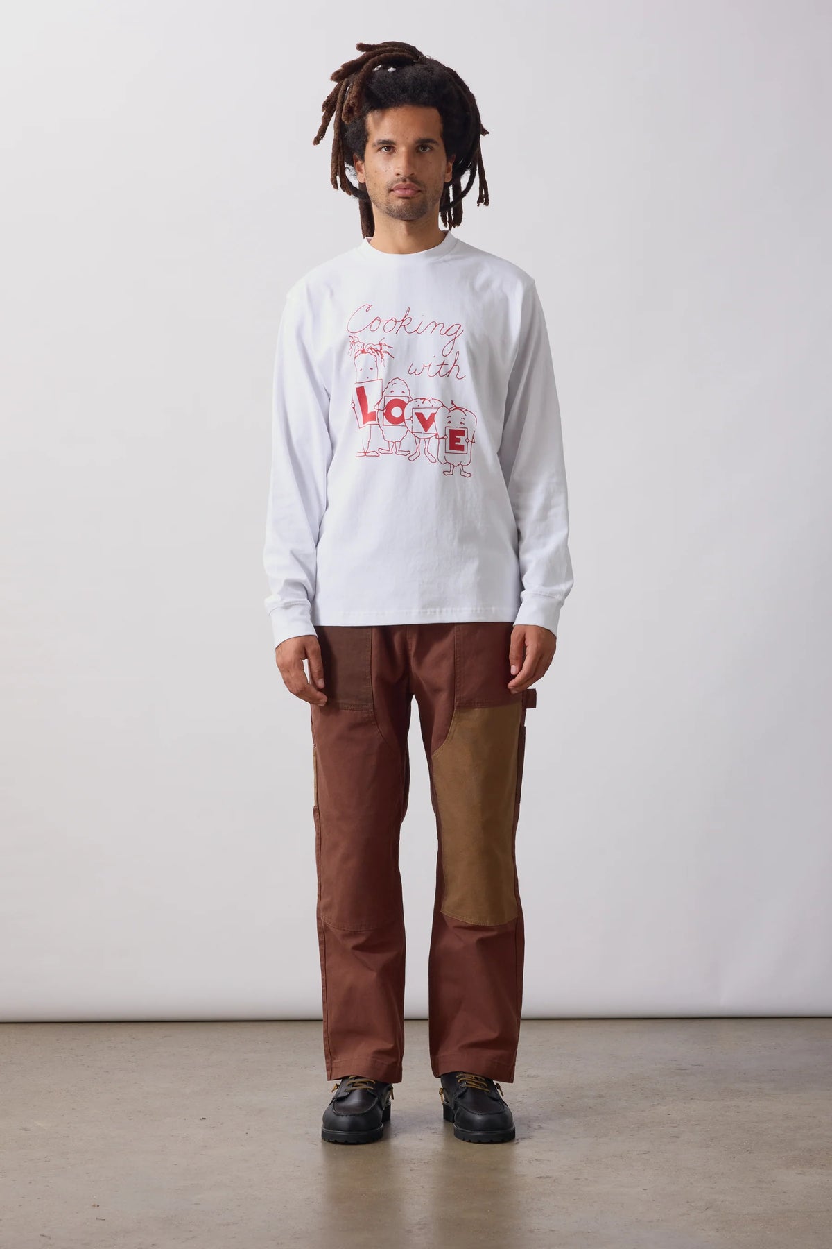 Service Works L O V E Long Sleeve Tee - White