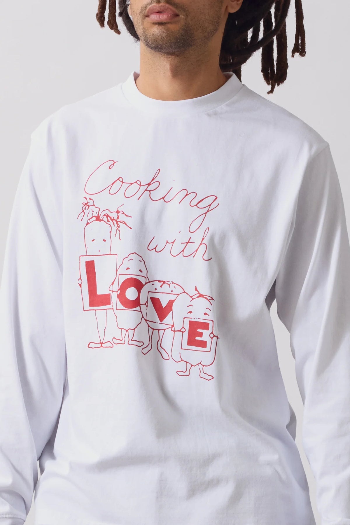 Service Works L O V E Long Sleeve Tee - White
