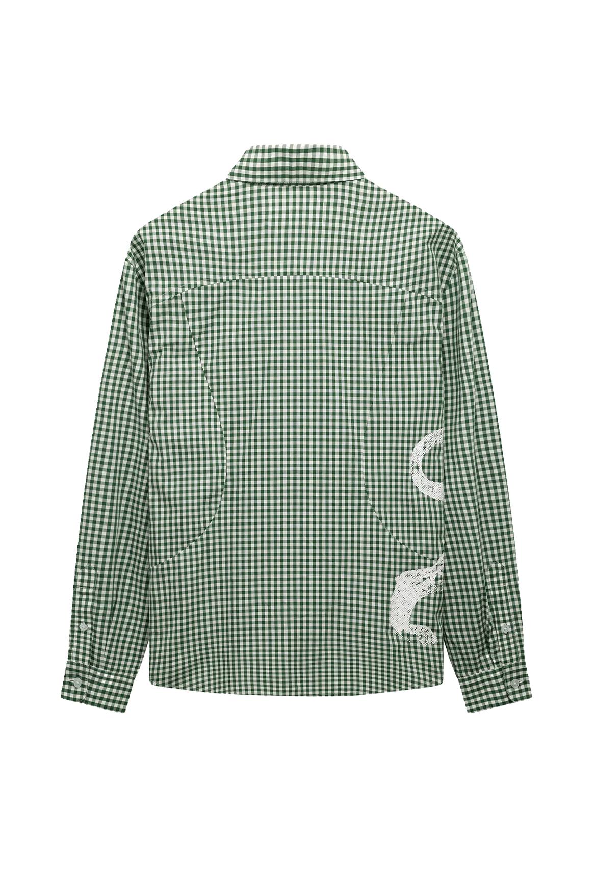 The new originals lion button shirt dark green check