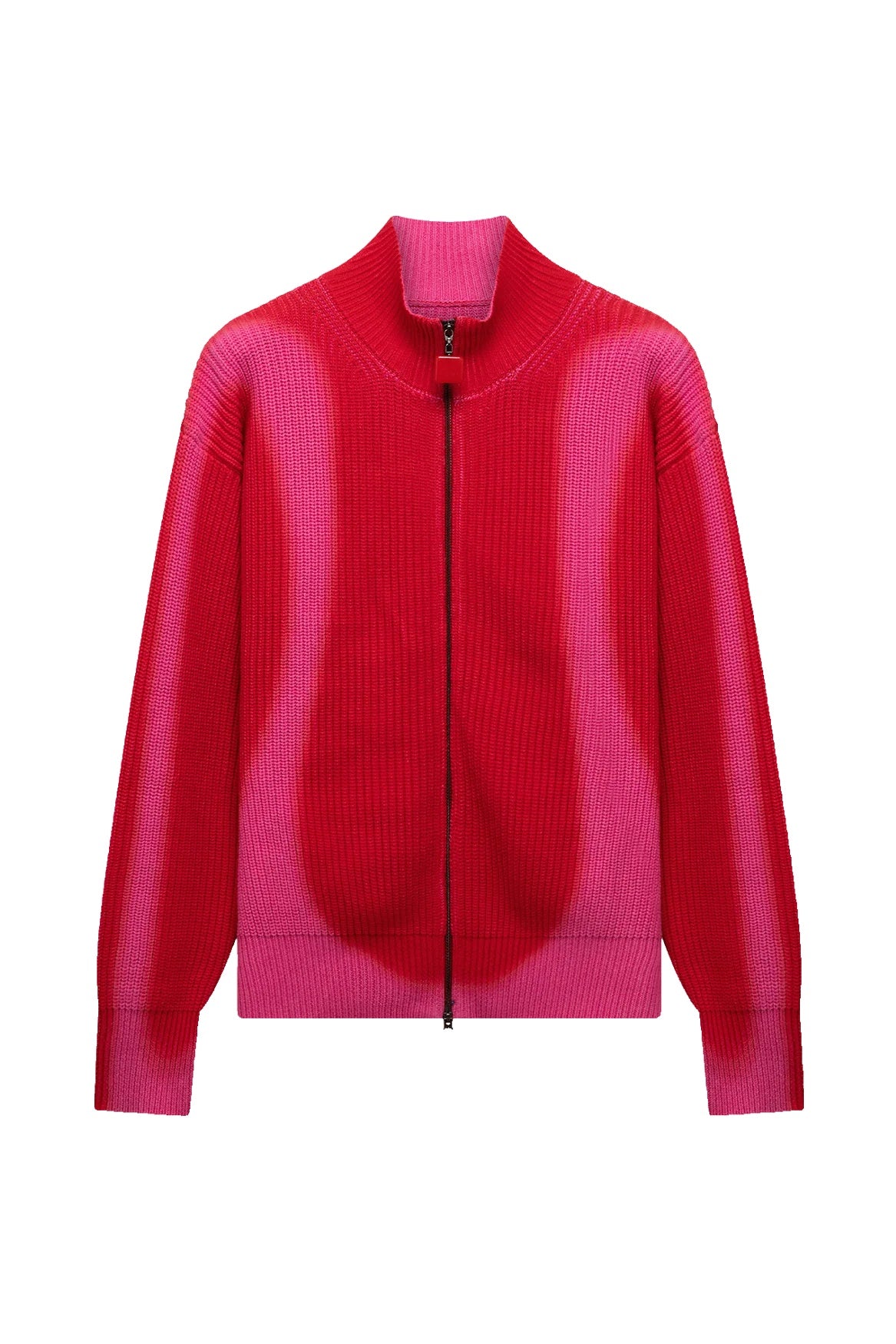 The new originals fisherman curve zip sweater red/pink