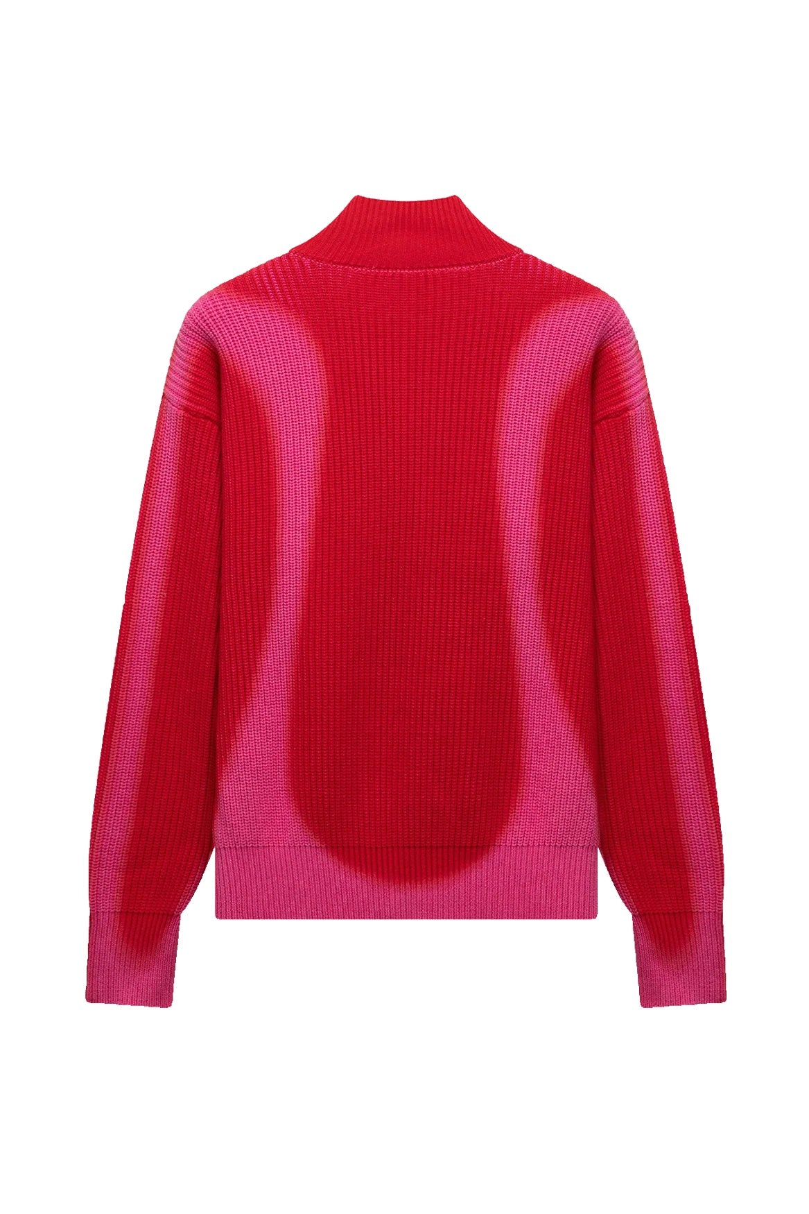 The new originals fisherman curve zip sweater red/pink
