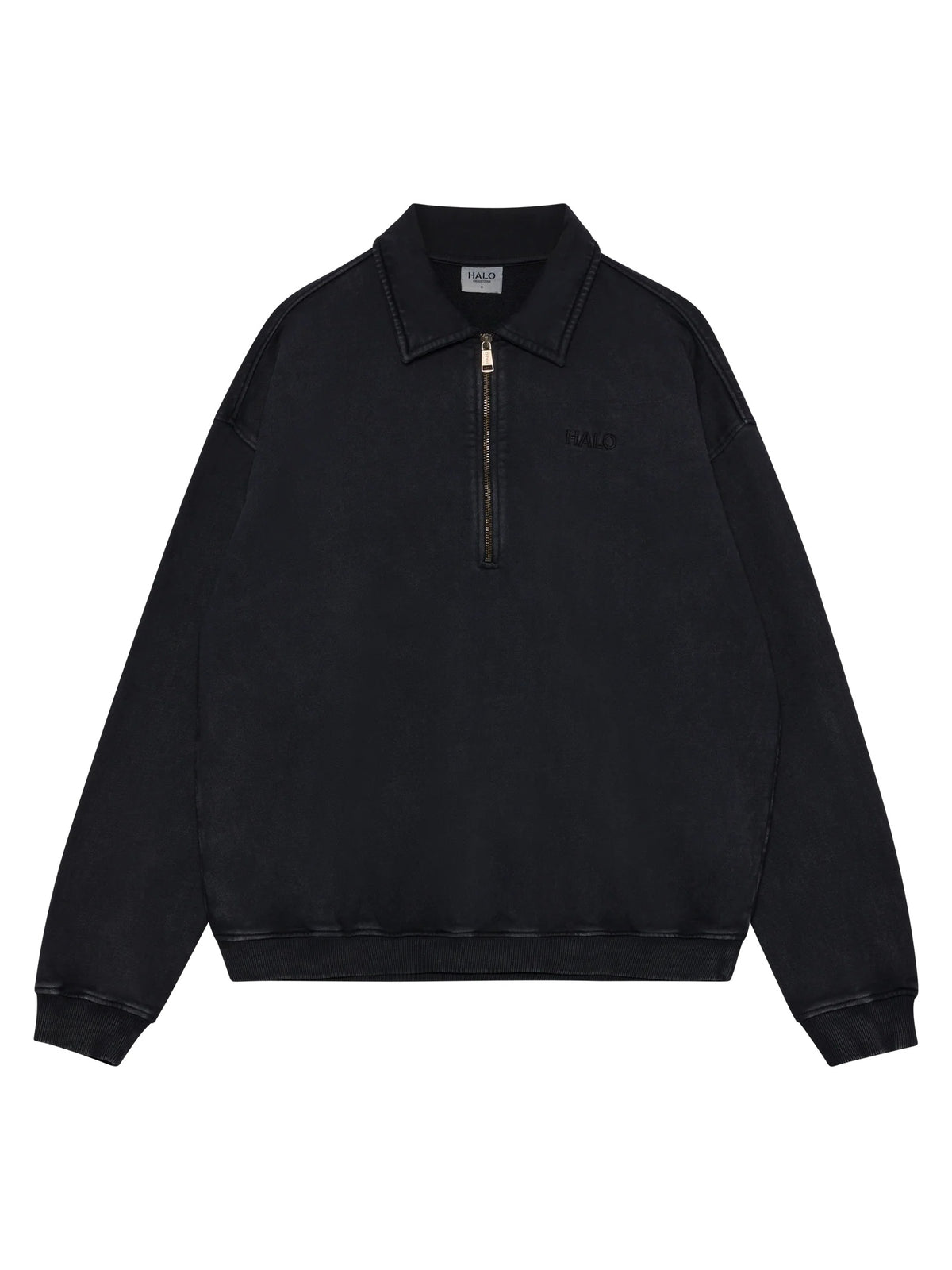 HALO BOXY POLO SWEAT BLACK