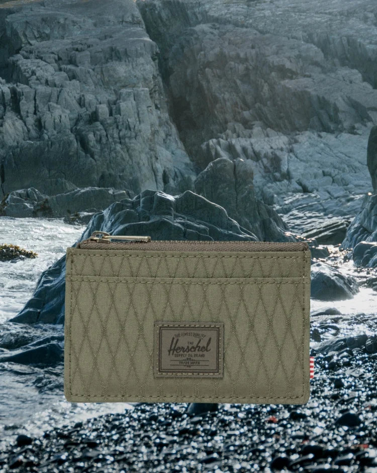 HERSCHEL OSCAR CARDHOLDER IVY GREEN DIAMOND