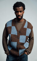 Wooden Gilet Kent – Quadri Marrone