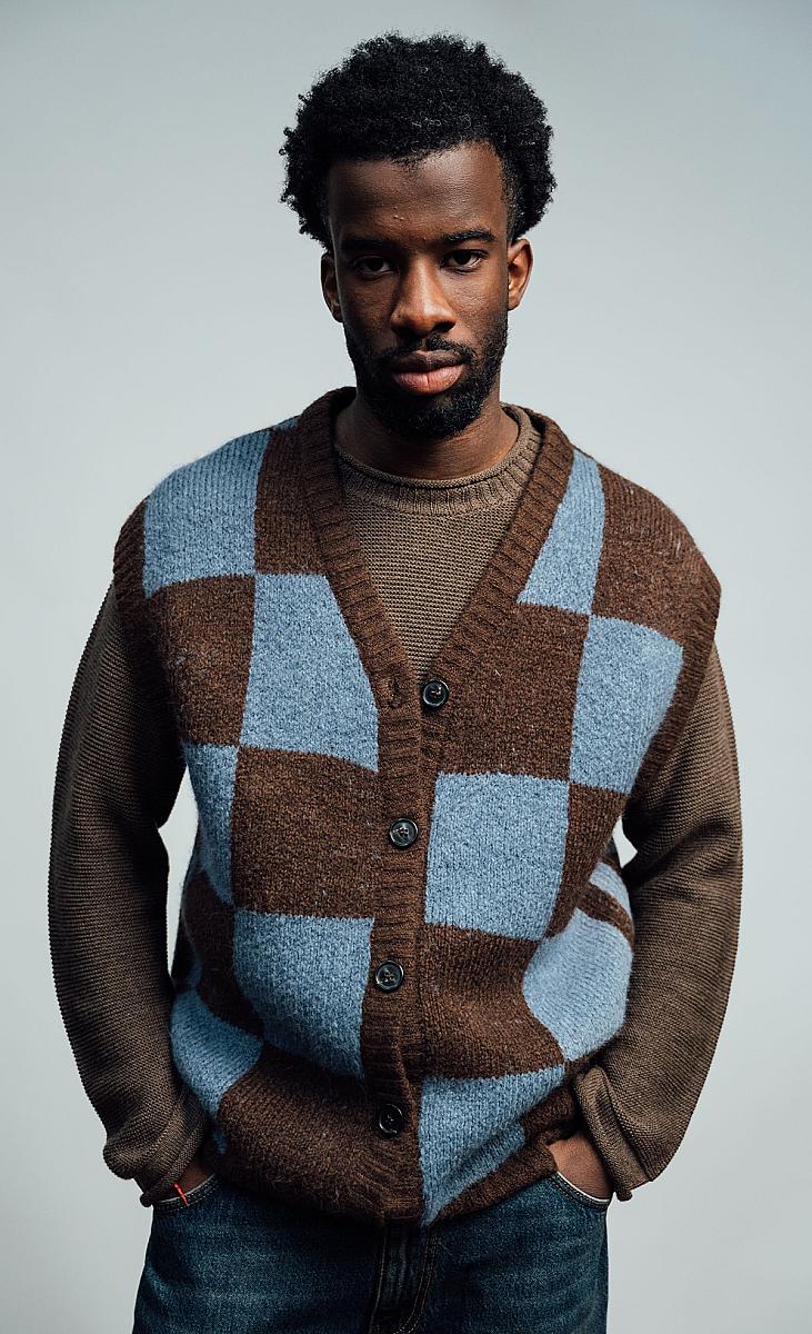 Wooden Gilet Kent – Quadri Marrone